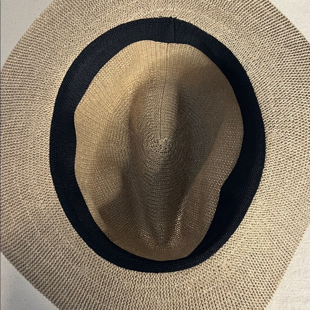 PrAna Cybil Knit Fedora Hat – Tan with Embroidered Band - Picture 7 of 8